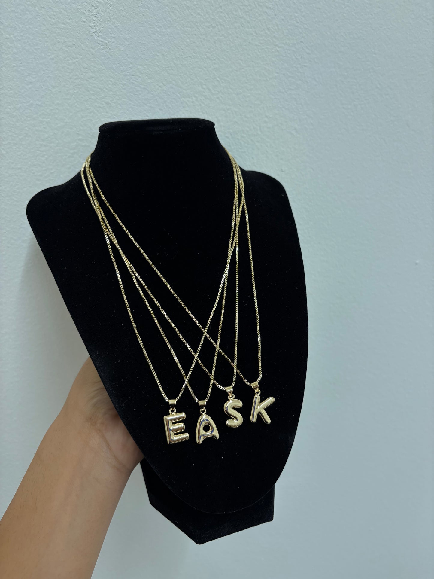 Bubble Initial Necklace