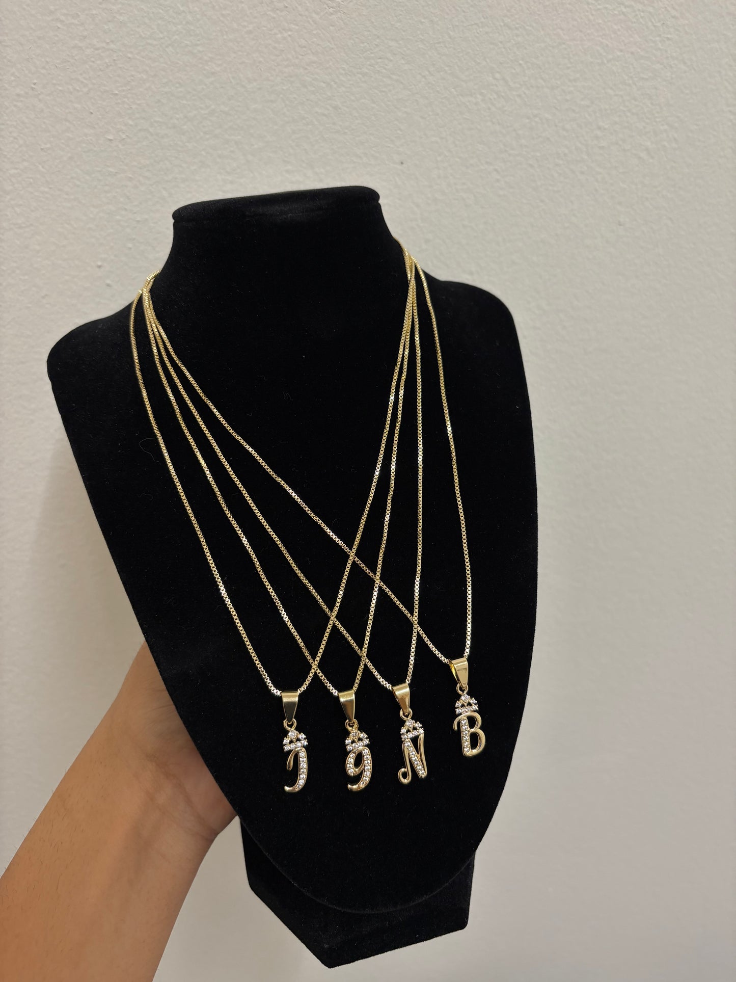 Crown Initial Necklace