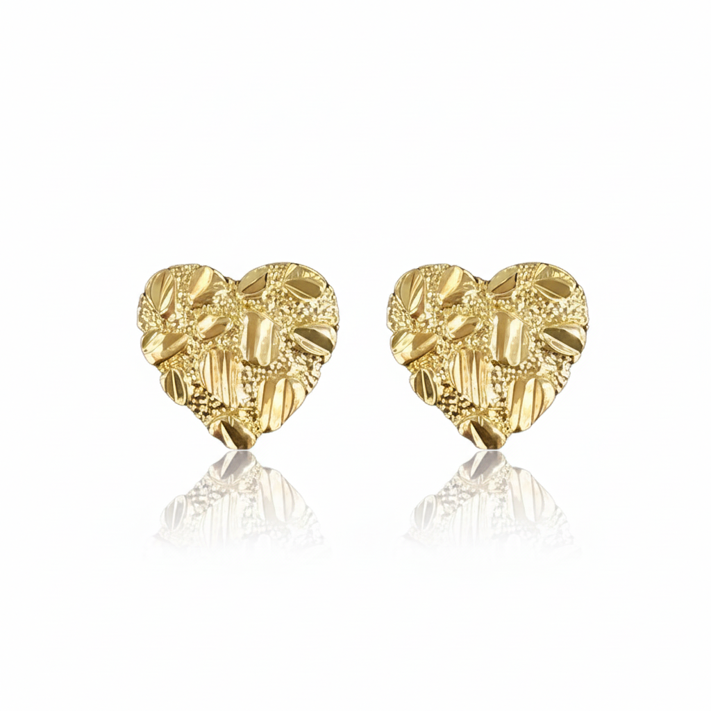 Heart Nugget Studs